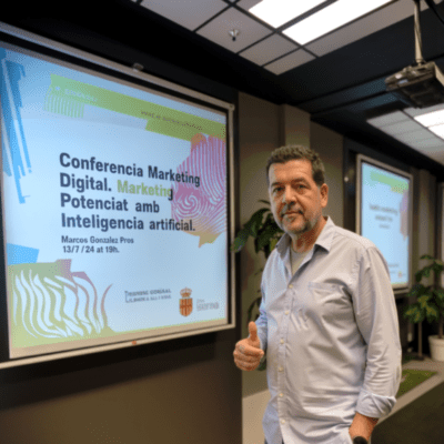 Marcos Gonzalez conferencia de marketing digital & IA en Girona